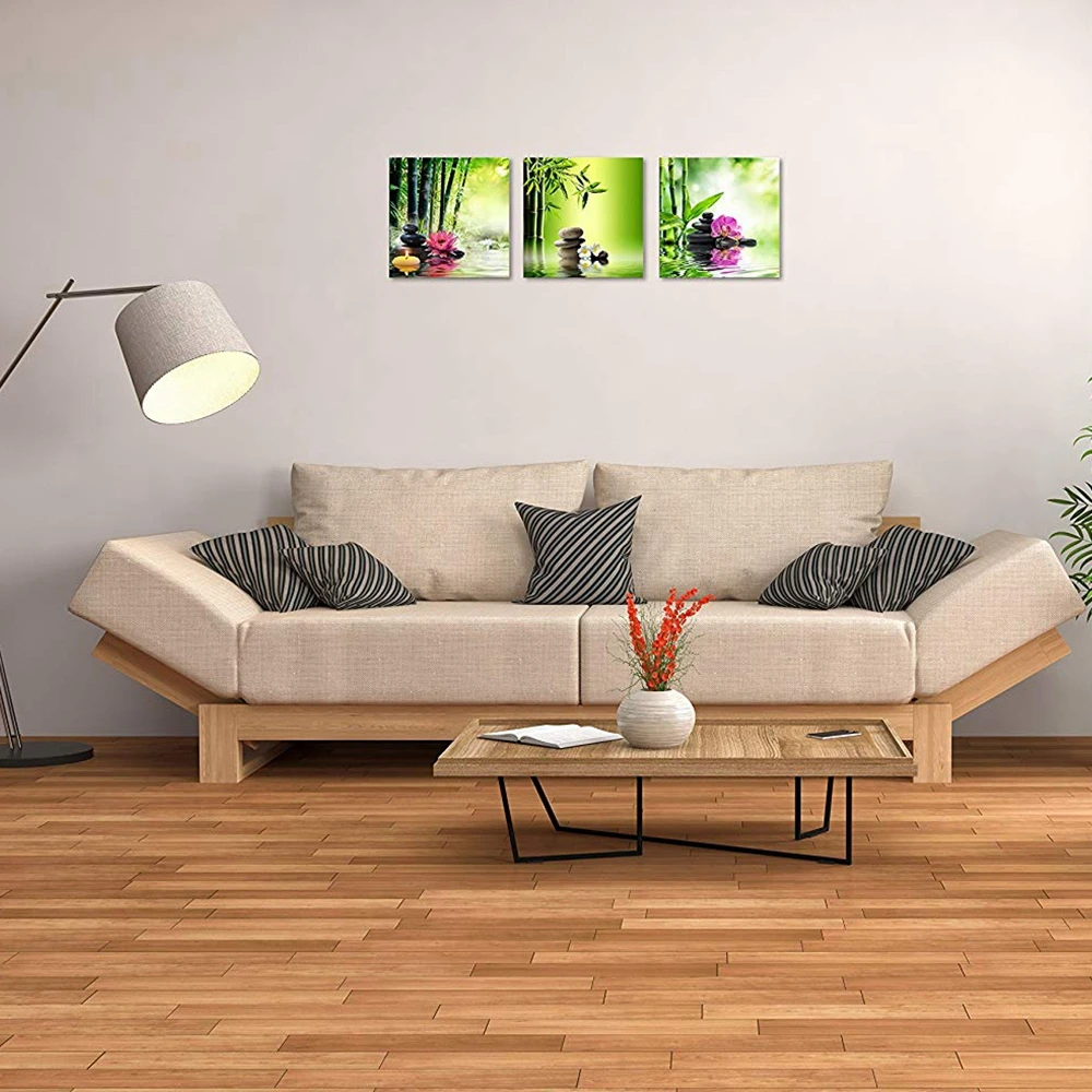 Парусиновая обувь с принтом спа камень зеленый бамбук розовый кувшинки из