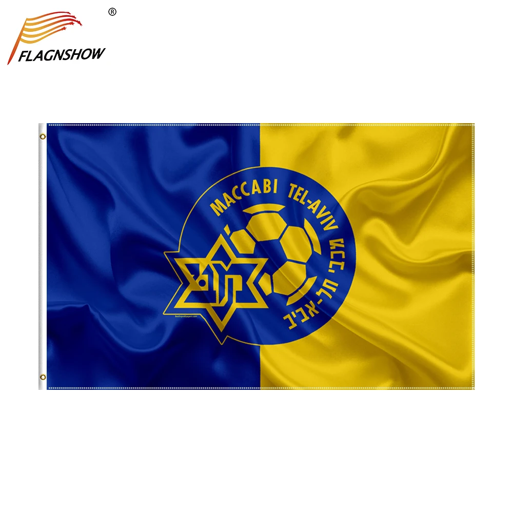 

3x5 Ft Maccabi Tel Aviv Israel Football Club Flag