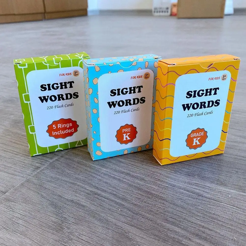

220 Pcs/set English Learning Flash Card Cognitive And Memory Educational Gift For Children Ability Toys Early Training Chri O3V8