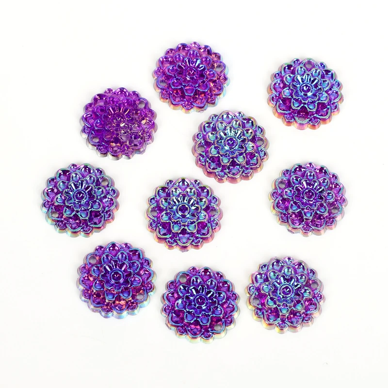 50 шт. микс цветов хризантемы из каучука 16 мм |