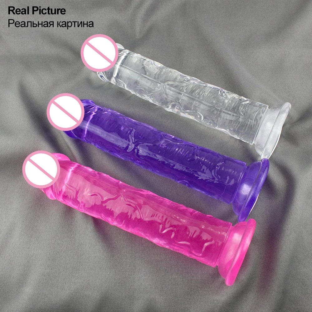 Желейный фаллоимитатор секс игрушки для женщин Реалистичный Пенис с присоской