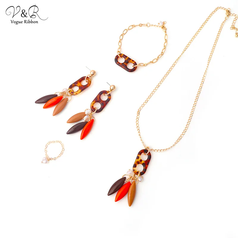 Набор для творчества новинка 2020 модное ожерелье серьги браслет кольцо набор с