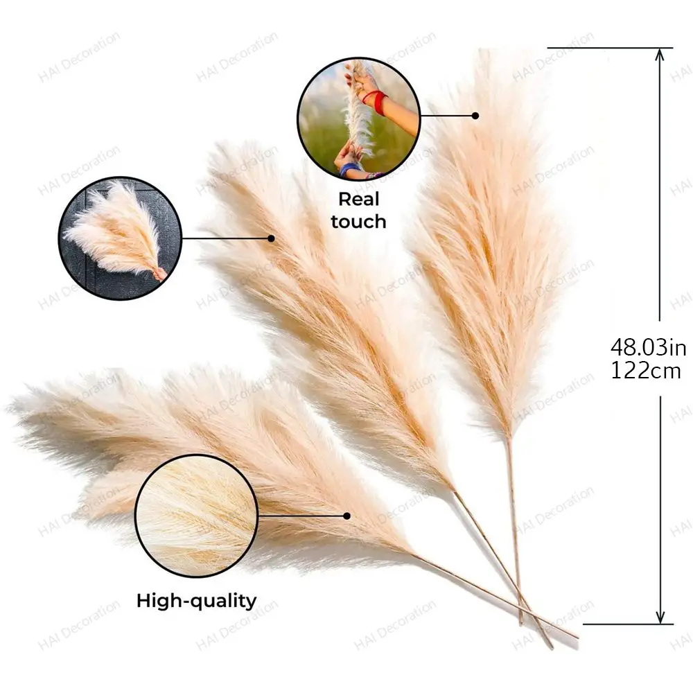 

Artificial Pampas Grass Christmas Wedding Vase Holiday Party Hometable Decoration Plant Simulation Flower Reed Artificial Reed