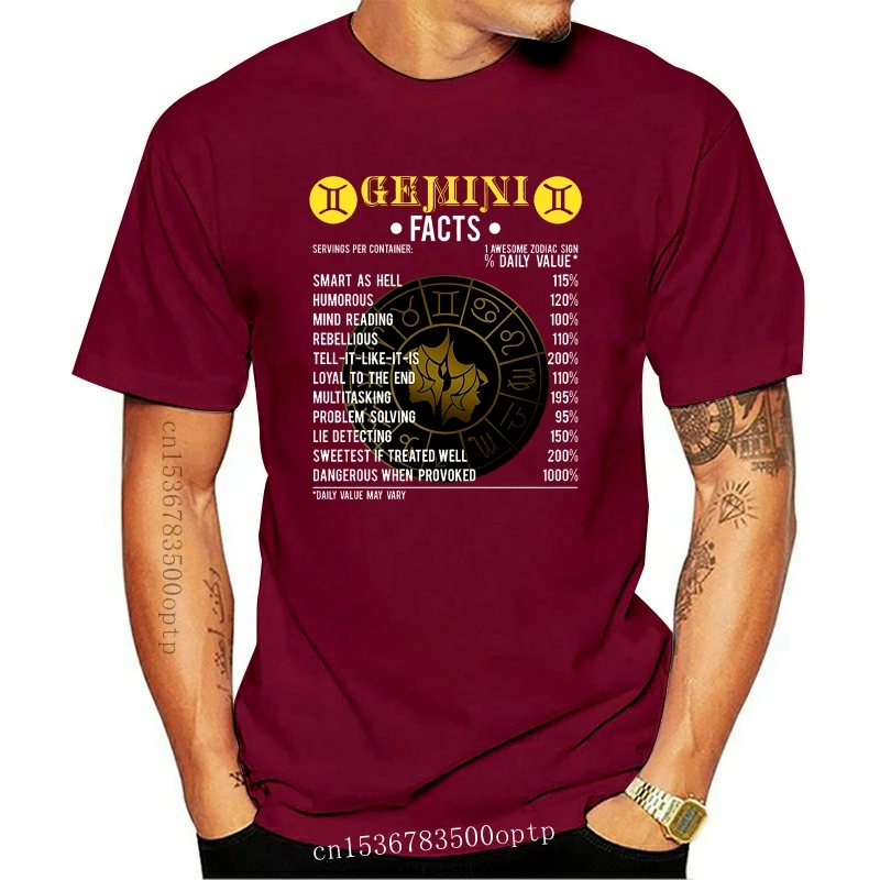 

Новинка, Мужская футболка, факты Gemini, удивительный гороскоп Gemini, хлопковая забавная футболка, новинка, футболка для женщин