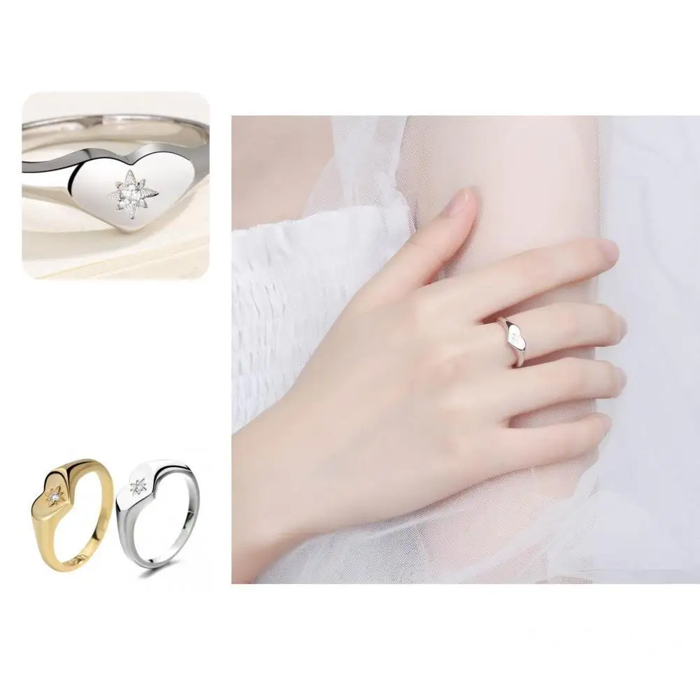 

Great Wedding Ring Durable Alloy Love Couple Wedding Ring Circlet Ring