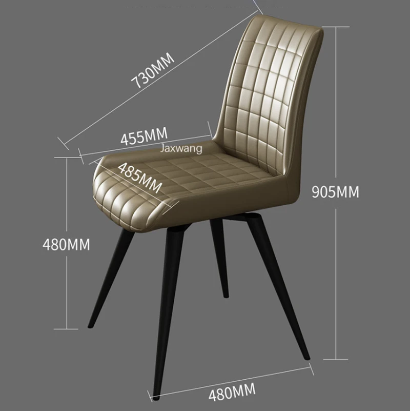 

Italian Dining Chairs for Kitchen Rotataing Chair Home Furniture Modern Minimalist Luxury House Backrest Leather Design Chair