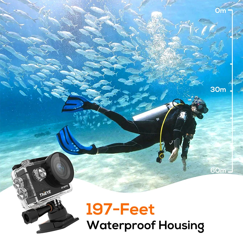 Экшн камера tieye T5 Pro с пультом дистанционного управления Wi Fi Bluetooth Ultra HD 4K 60fps