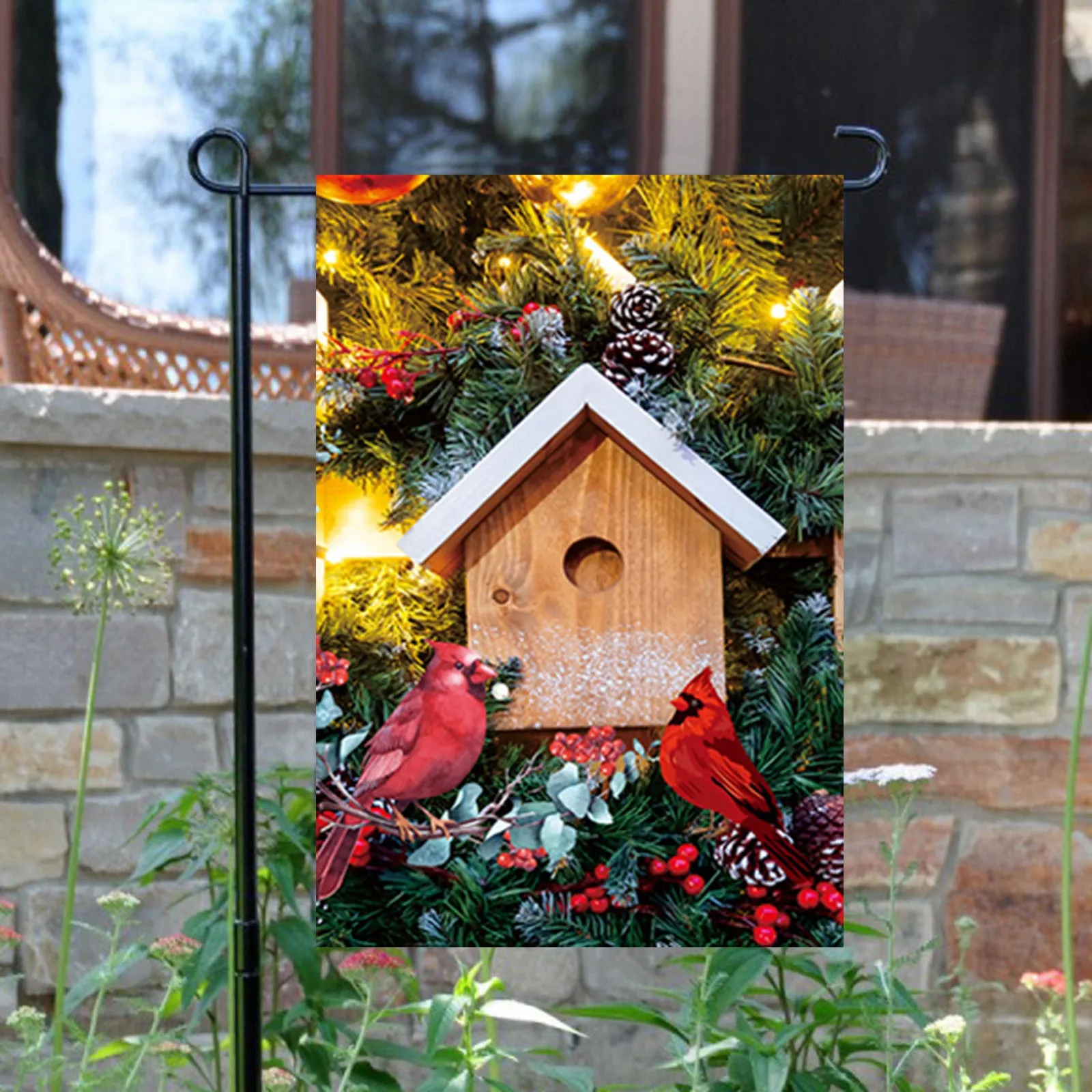 12X18 дюймов Фотофон с природой садом Декор подвесной флаг птицы летне-осенняя во