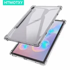 Мягкий прозрачный чехол HTMOTXY для Samsung Galaxy Tab A7 A 10,1 2020 2019 S6 Lite S7 Plus SM510T, противоударный защитный чехол-накладка
