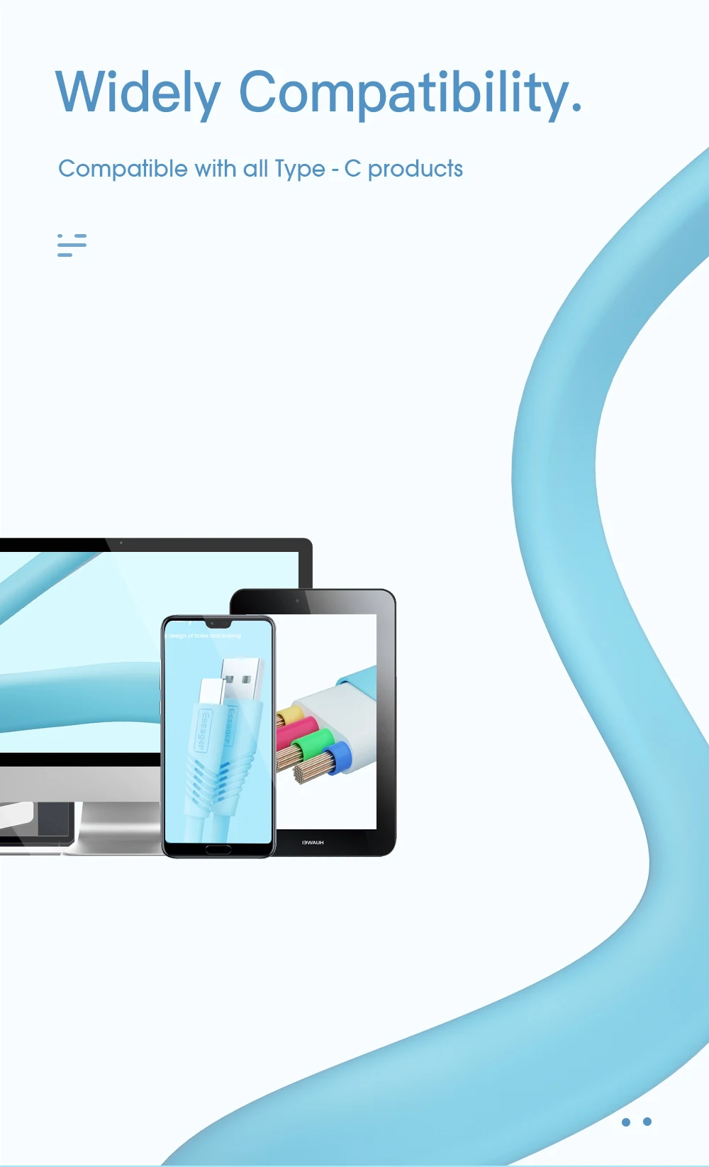 Кабель Essager usb type C для samsung Xiaomi Redmi Note 7 K20 OnePlus 7 Pro 6t провод для быстрой зарядки USBC кабель type-c USB-C зарядное устройство