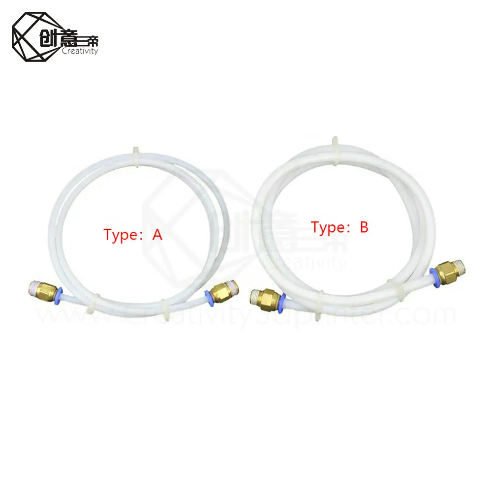 1 м трубка из ПТФЭ соединители для труб запчасти 3D принтеров J head Hotend V5 V6 75 мм 3 0
