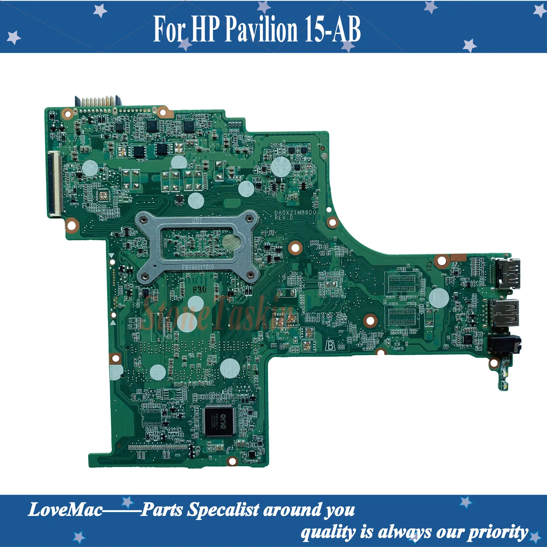 Высококачественная материнская плата 809338-001 для ноутбука HP Pavilion 15-AB DA0X21MB6D0 X21 A10-8700P