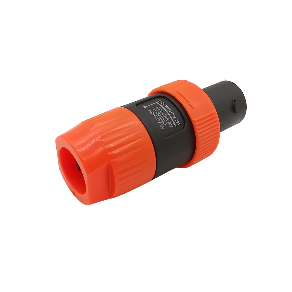 2шт 4-х полюсный аудио адаптер разъема гнезда Speakon Female Jack Socket с разъемом Pin NL4FC Male Plug Twist Lock для акустического кабеля
