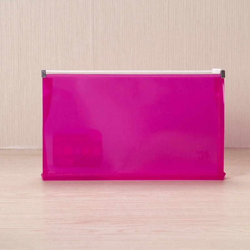 10 Packs Plastic Zip Envelopes Letter Size Holder File Document Receipt Envelope Folders Assorted Color Office Supplier | Канцтовары для