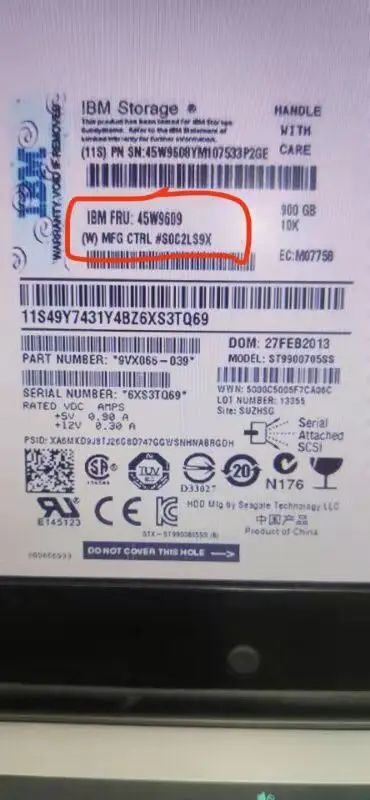 

IBM 45W9609 900GB 10K 2.5 SAS hard dirve HDD