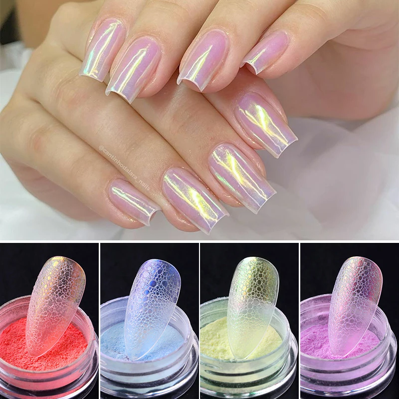 Зеркальный блеск для ногтей 0 2 г 6 цветов прозрачный модный порошок УФ-гель