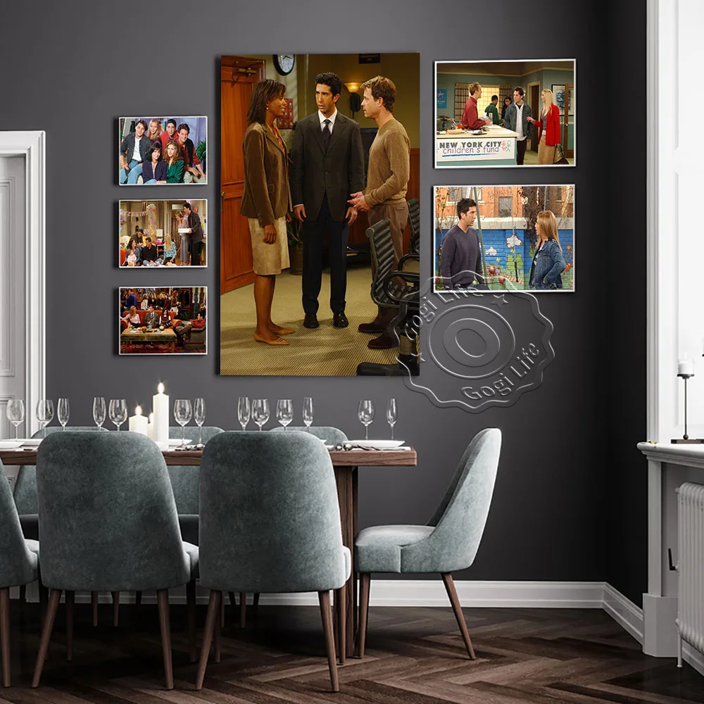 

Classic Friends USA TV Show Vintage Canvas Painting Poster, Living Room Home Decor Wall Picture, Bar pub Club Decor Art Prints