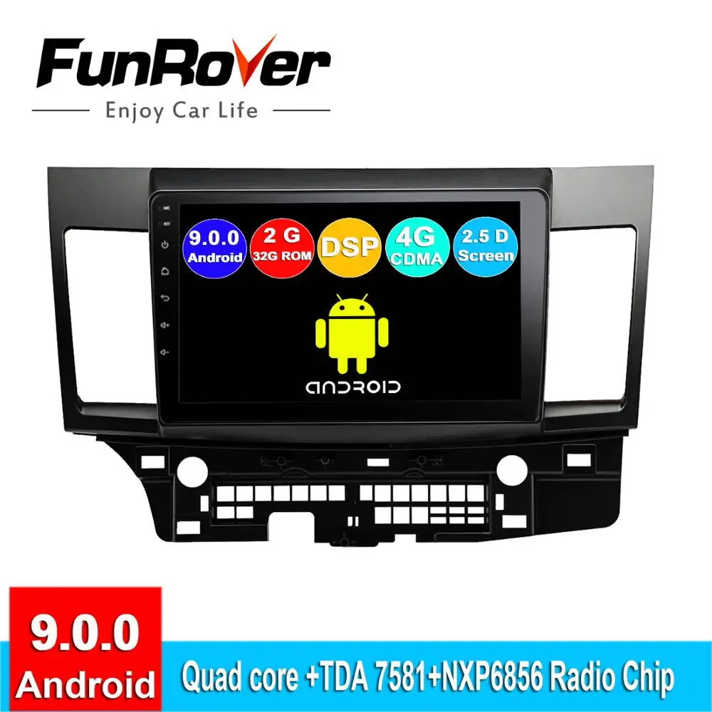 FUNROVER android 9 0 2.5D + IPS автомобильное радио gps Мультимедиа для Mitsubishi Lancer 2008 2005 2016 dvd