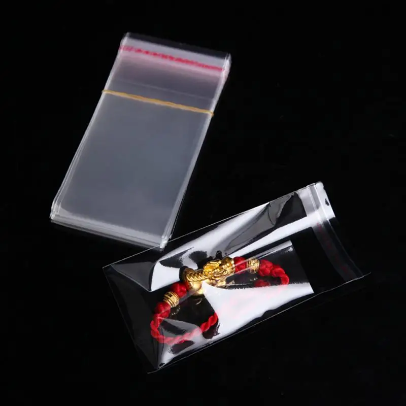 100 шт. плотные прозрачные пластиковые пакеты на молнии|Сумки для вещей| |