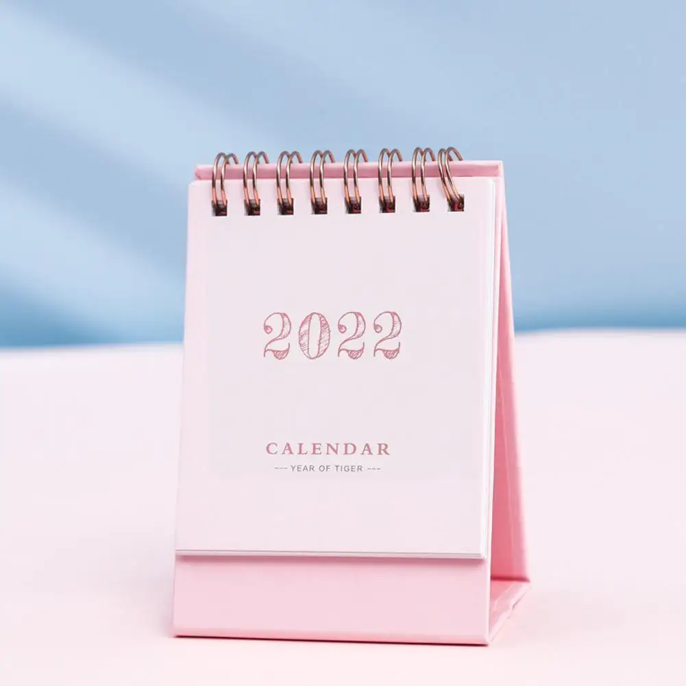 

2022 Simple Morandi Mini Desktop Paper Simple Calendar Agenda Yearly Organizer Planner Scheduler Table Daily Dual J6h0
