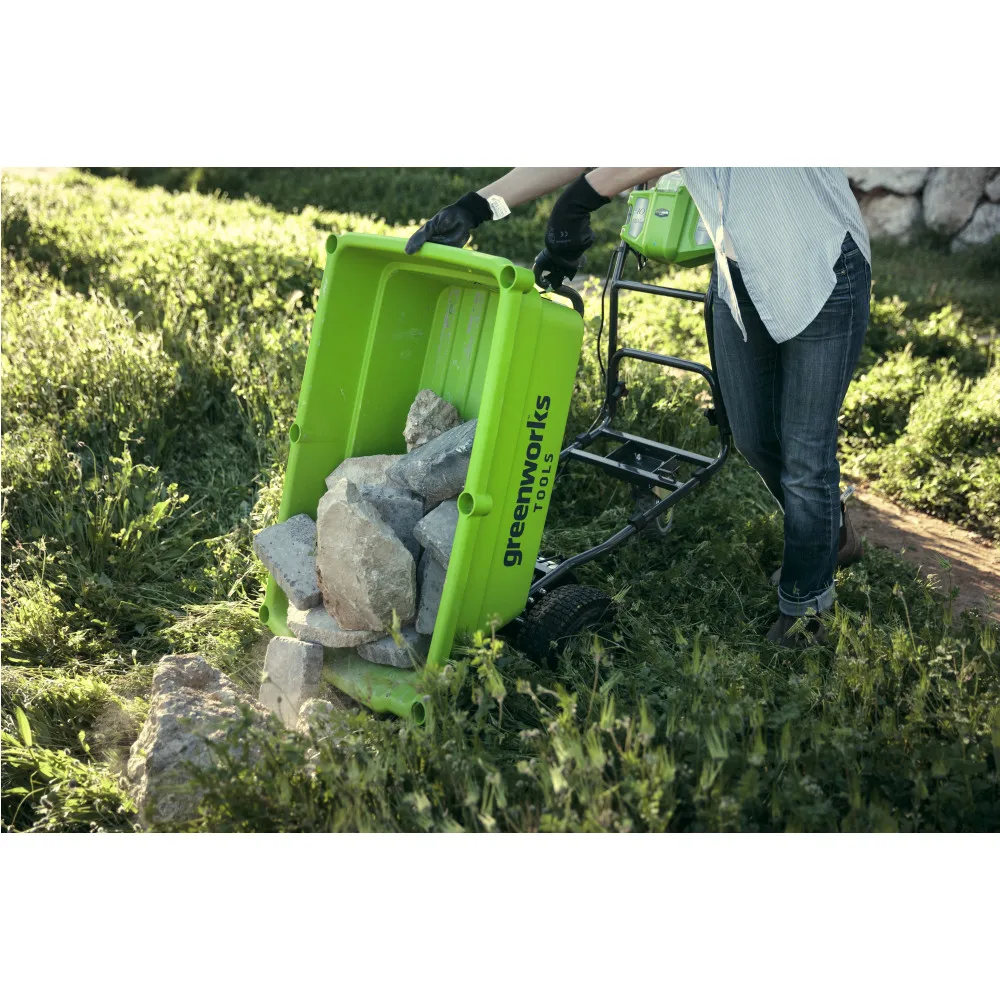 Садовая тележка самоходная Greenworks G40GC 40V 106 л|Садовые тележки| |
