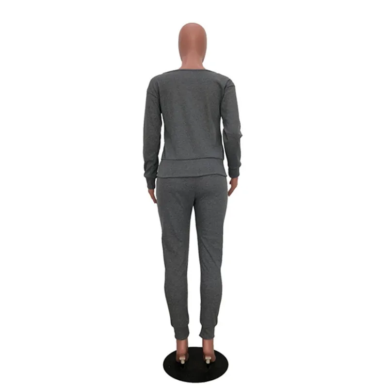 2017 осень-зима женская домашняя одежда спортивный костюм комплекты из двух