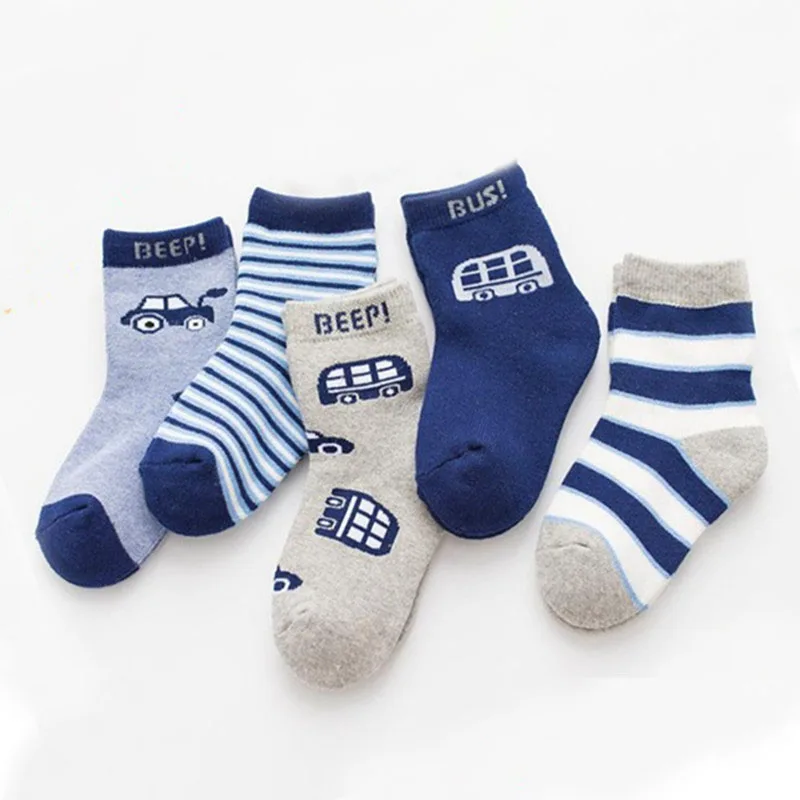 Носки для малышей теплые носки из 100% хлопка мальчиков детские девочек 5 пар