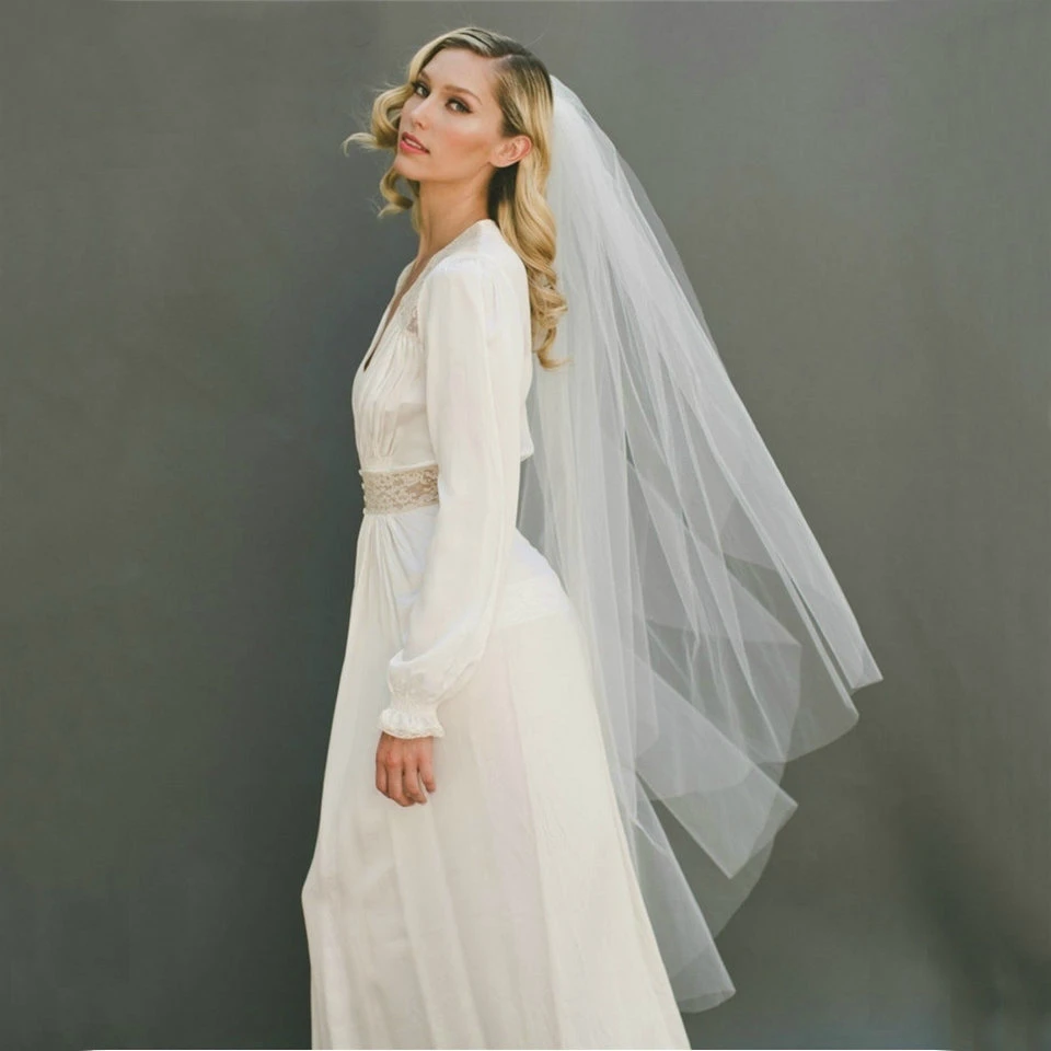 Фата свадебная короткая двухслойная с гребнем 2019 см 120 | Свадьбы и торжества