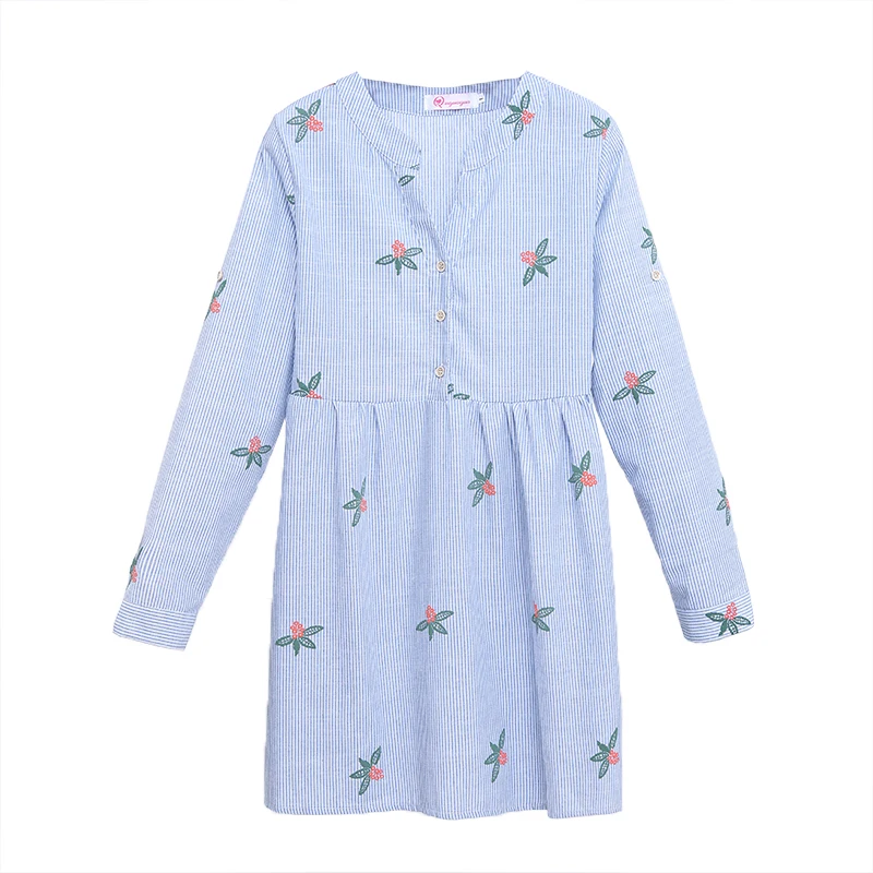 

2832# Spring Cotton Maternity Blouses Long Sleeve Neck Ties Waist Slim A Line Shirt Clothes for Pregnant Women Pregnancy Tops