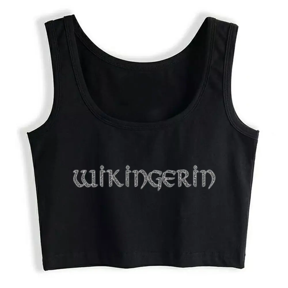 

Crop Top Viking Shieldmaiden Viking Mythology Fashion White Sleeveless Y2k Tops Womens Tops blusas mujer de moda 2021 verano