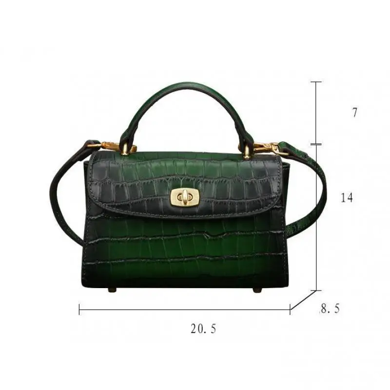 

Bestform Alligator Fashion Designer Bag 2020 New Genuine Leather Luxury Handbag Vintage Hasp First Layer Cowhide Shoulder Bags