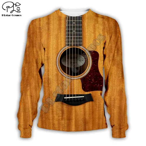 sweatshirt Для мужчин и женщин Классическая деревянная Скрипка Гитара принт 3d толстовки толстовка на молнии пальто унисекс Уличная Повседневная Спортивный костюм пуловер G8 - Цвет: sweatshirt