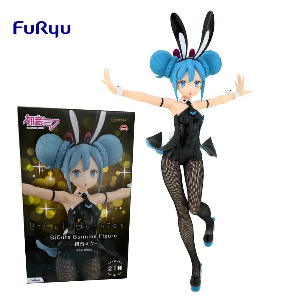 

31Cm Original Furyu Bicute Hatsune Miku Anime Figure Bunny Girl Action Pvc Collection Model Child Toys Kawaii Gift In Stock