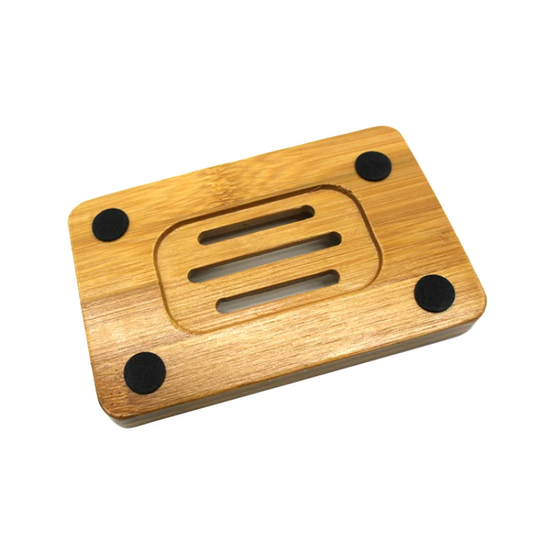 

1PCS Wooden Soap Dish Creative Wooden Natural Bamboo Soap Dish Portable Bamboo Tray Holder Bathroom Kitchen Storage Holder