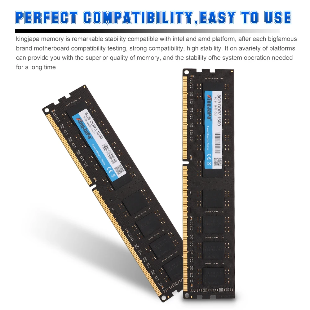 Бренд KingJaPa оперативная память 1 5 в DDR3 1333 1600 МГц 2 ГБ 4 8 для настольных компьютеров