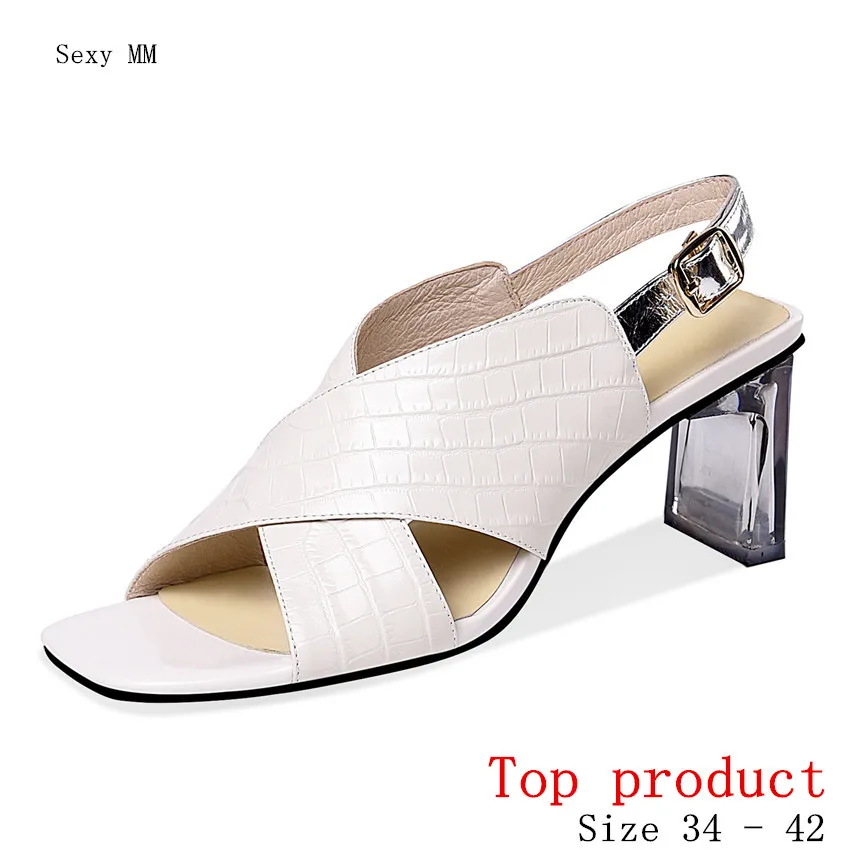 

Women High Heels Gladiator Sandals Pumps High Heel Sandals Woman Summer Shoes Genuine Leather Small Plus Size 34 - 40 41 42