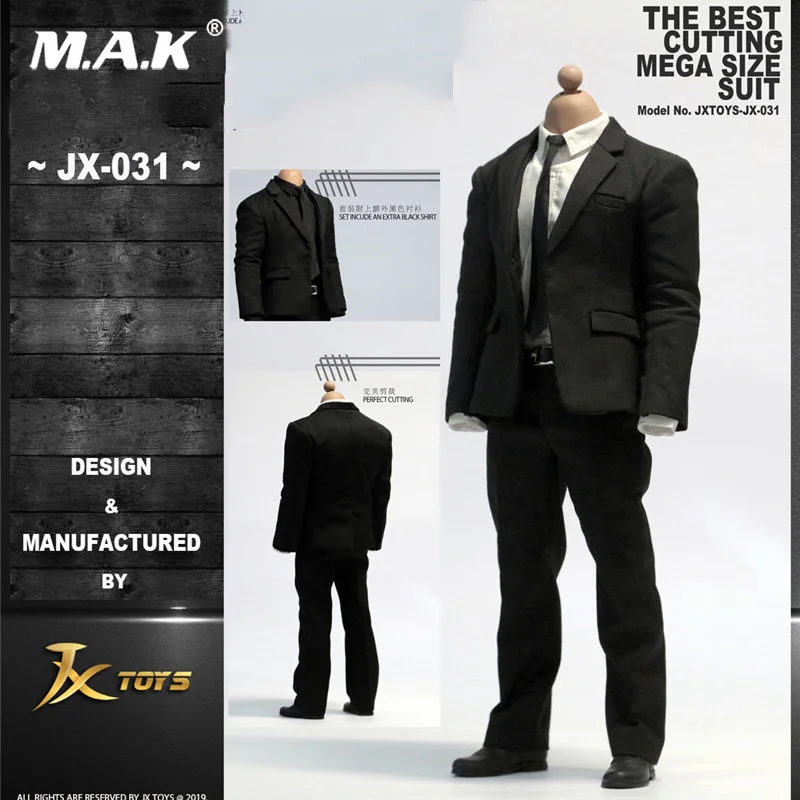 Мужская экшн-фигурка в масштабе 1/6 черного цвета | Игрушки и хобби