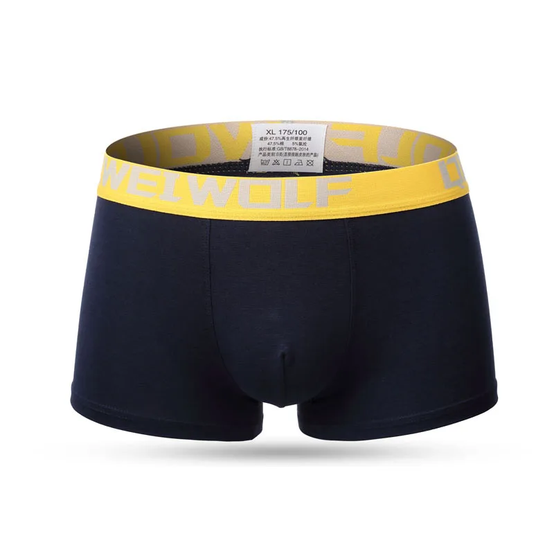 Navyblue Лидер продаж, летние, крутые, мягкие трусы, одноцветные/Цветочные, классические, бамбуковые, удобные, дышащие, сексуальные, мужское нижнее белье, боксеры, шорты - Цвет: Navyblue