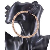 trendy 9cm all rhinestone crystal large hoop earrings big circle earring loop for women jewelry