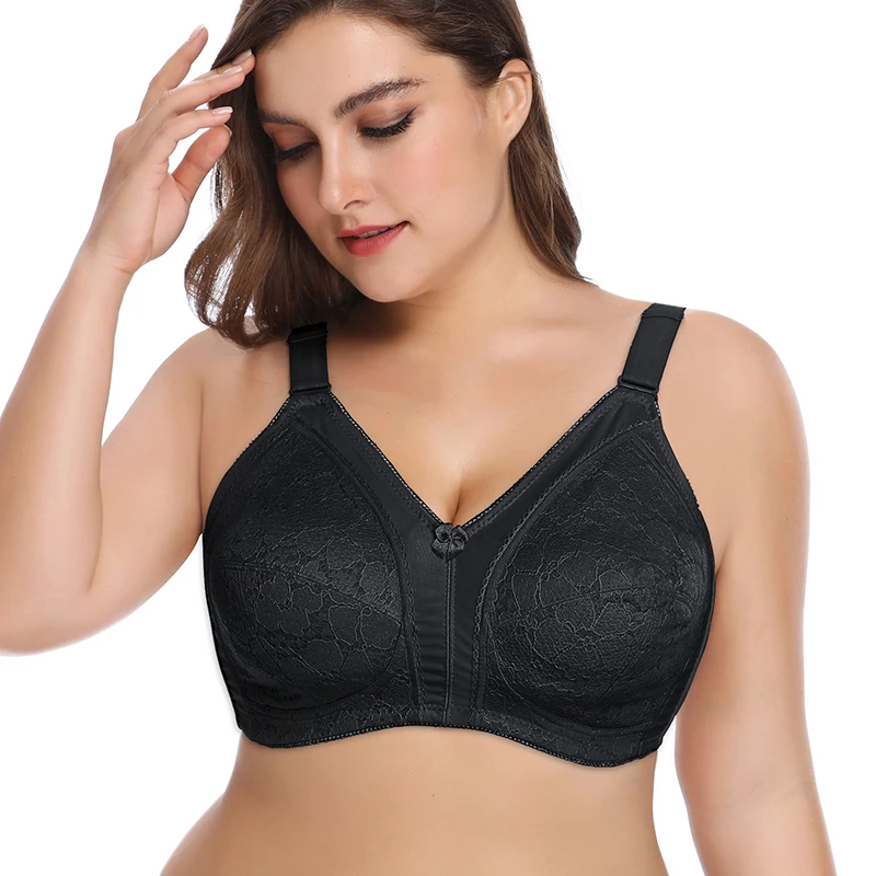 Без подкладки минимайзер бюстгальтеры для женщин плюс размер Бралетт бесшовные