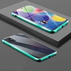 Магнитный чехол для Galaxy A51, двухсторонний чехол из закаленного стекла с поворотом на 360 градусов спереди и сзади, чехол для Samsung Galaxy A71, металлический бампер с защитой от непогоды, для Samsung Galaxy A51, A71