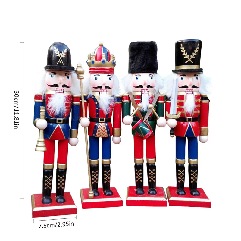 1 шт. расписанный вручную деревянный Щелкунчик кукольная Статуэтка солдат