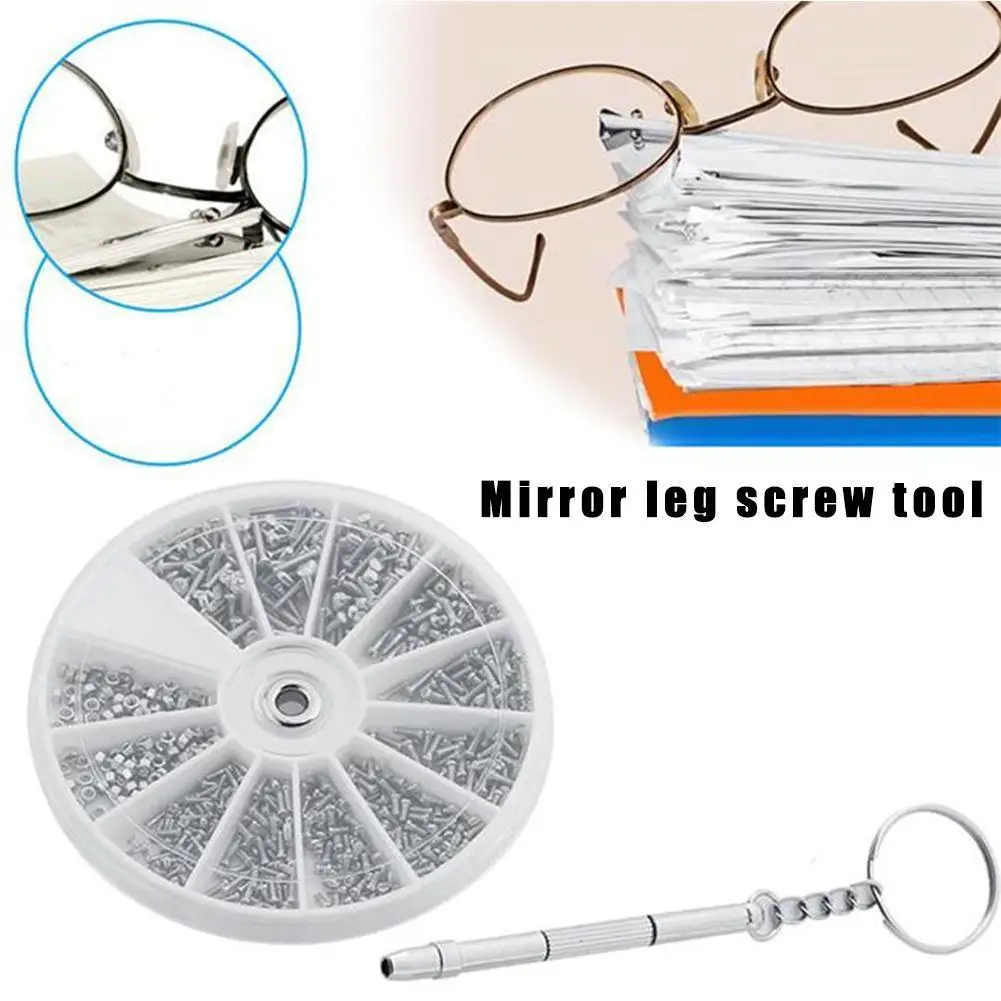 

600 шт./компл. маленькие стальные винты 12 видов для очков, электронных инструментов, ремонтных отверток, 1 шт., гайки, Assortm Q9K3