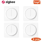 Пульт дистанционного управления Zigbee Smart Tuya, сенсорный диммер, голосовое управление