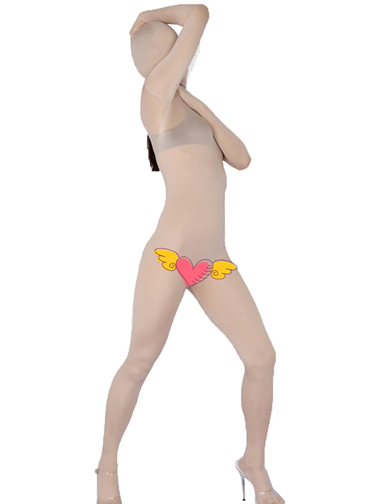 Боди LinvMe сексуальное с капюшоном из модала для костюмированной вечеринки|bodysuit