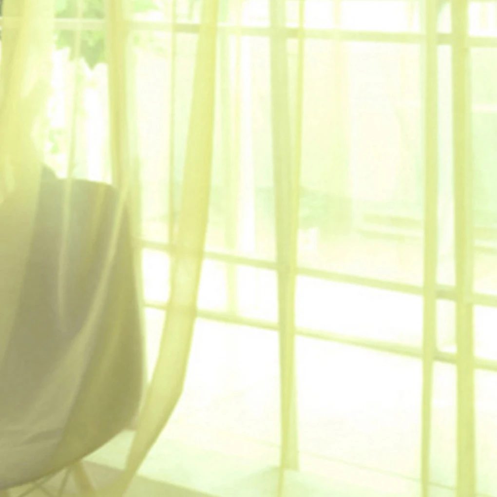 Занавеска чистый цвет тюль дверь окно занавеска драпировка панель отвесный шарф