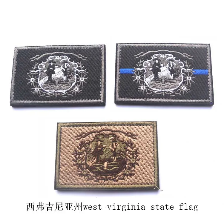 Эмблема Западная Вирджиния аксессуар военной армии 8 см обруч и петля