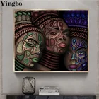 Стразы с бриллиантами, африканские женские тату, лицо, портрет 5D, сделай сам, алмазная вышивка, вышивка крестом, Алмазная мозаика, Декорация