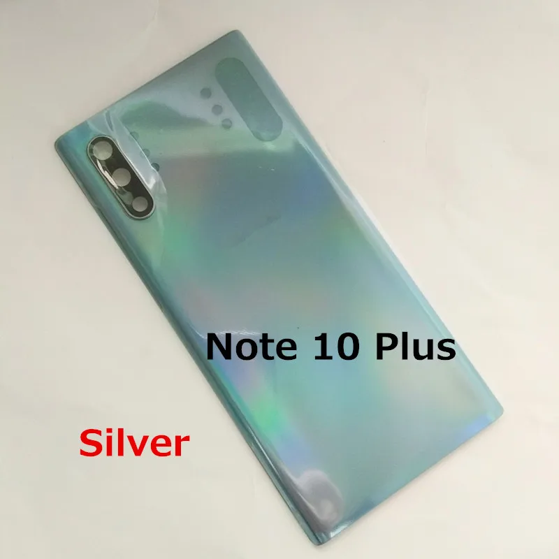 Новая задняя крышка батарейного отсека для Samsung Galaxy Note 10 Note10 Plus корпус батарейного отсека со стеклянной рамкой для объектива камеры (art.: 3920b61bff5b8) - 3920b61bff5b8