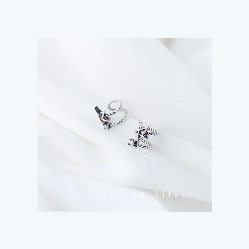 Новое поступление женские серьги-клипсы Colusiwei с пентаграммой из натурального